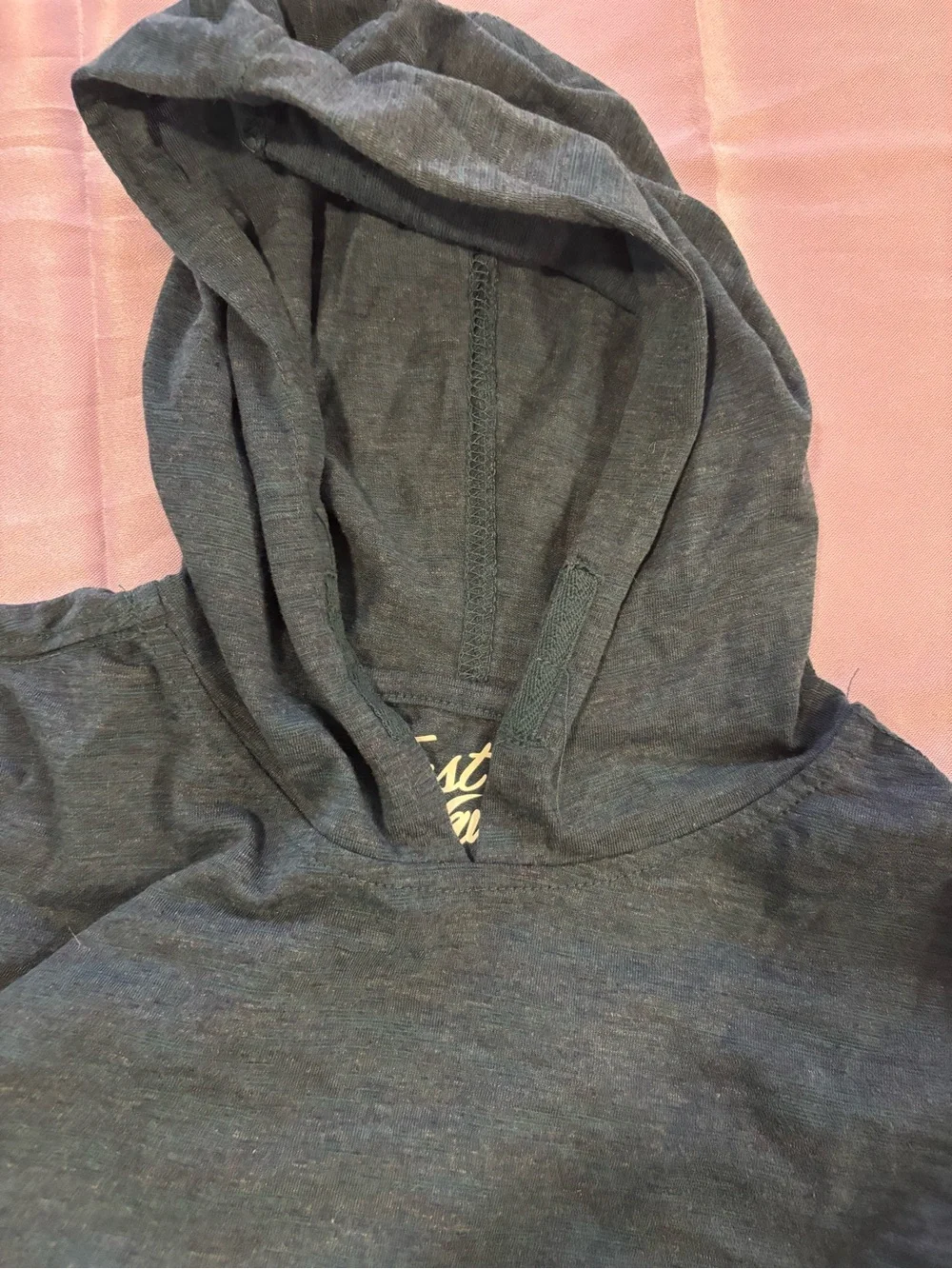 First Wave Boys Long Sleeve Ombre Hooded Tee in Navy, Teal & Gray